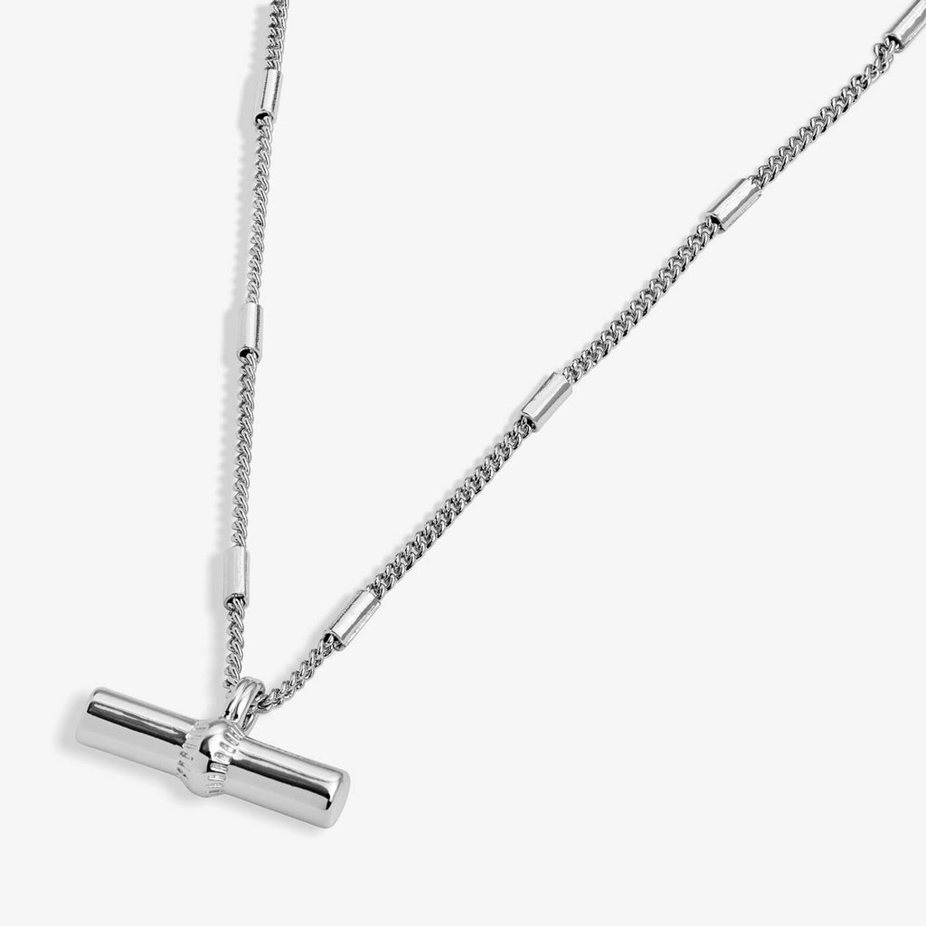 Joma Jewellery Classic Collection T-Bar Silver Plated Necklace