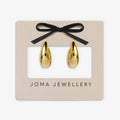 Joma Jewellery Classic Collection Tapered Gold Plated Hoop Earrings