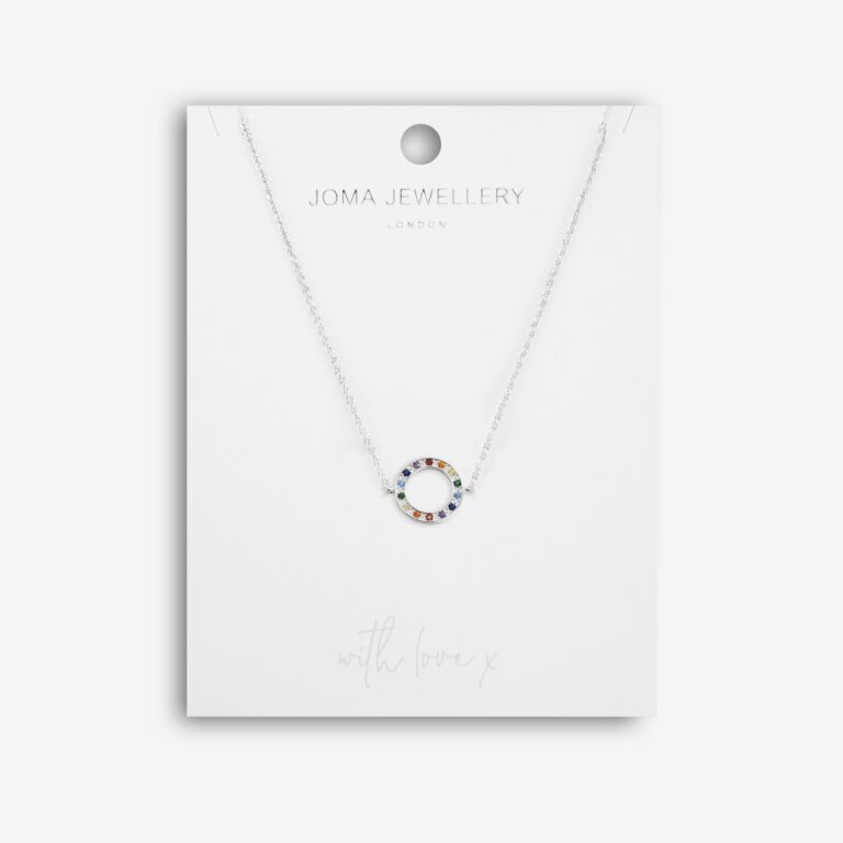 Joma Jewellery Colours Of You Rainbow Necklace Silver
