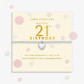 Joma Jewellery Confetti A Little 21st Birthday Silver Plated Bracelet