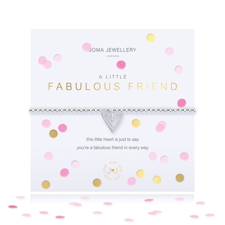 Joma Jewellery Confetti A Little Fabulous Friend Heart Bracelet