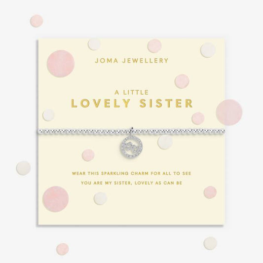 Joma Jewellery Confetti A Little Lovely Sister Silver Plated Bracelet