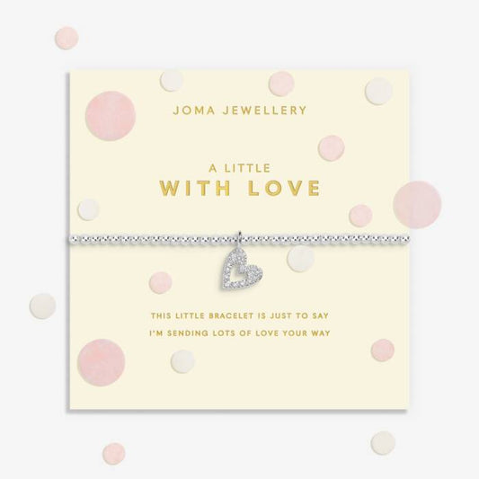 Joma Jewellery Confetti A Little With Love Silver Plated Bracelet