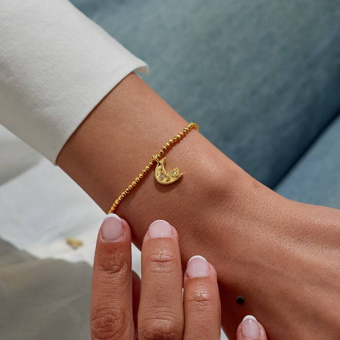 Joma Jewellery Dolce Vita Love You To The Moon And Back Gold Plated Bracelet