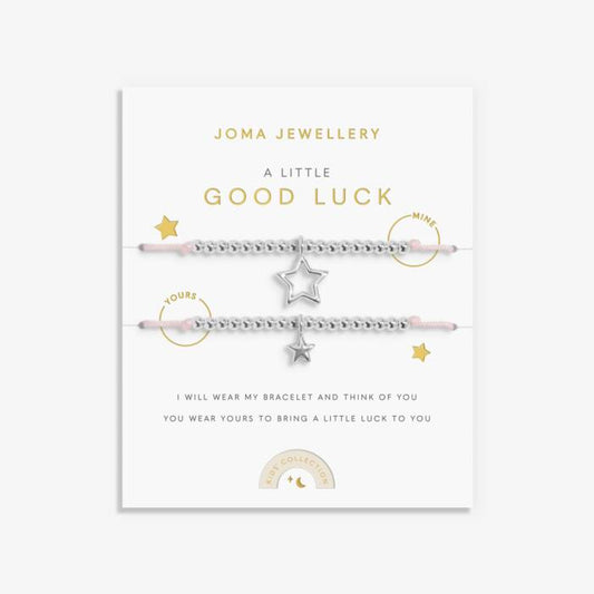 Joma Jewellery Duo A Little Good Luck Silver Plated Two Children's Bracelets
