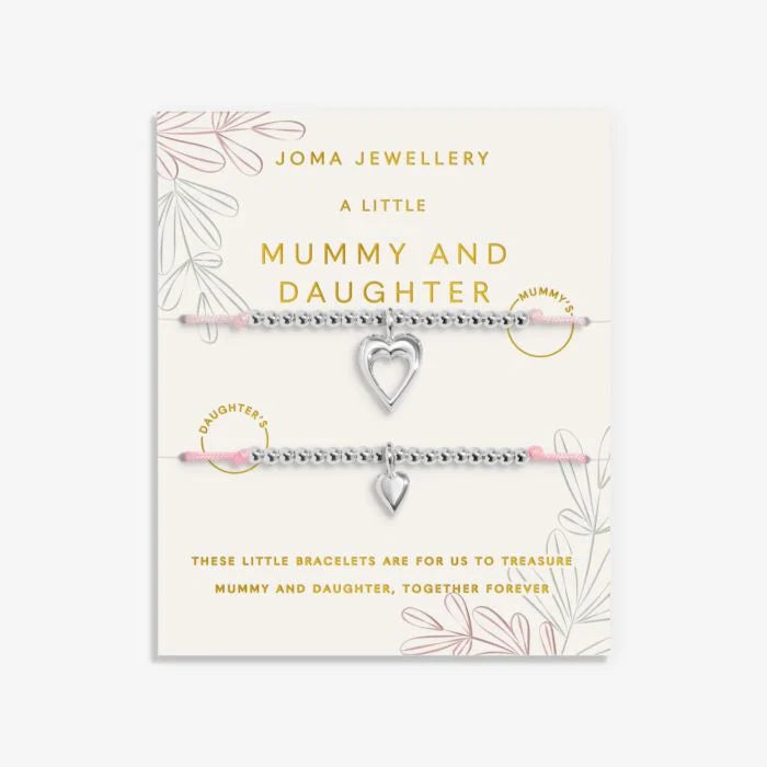 Joma Jewellery Duo A Little Mummy and Daughter Silver Plated Two Bracelets