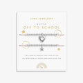 Joma Jewellery Duo A Little Off To School Silver Plated Two Children's Bracelets