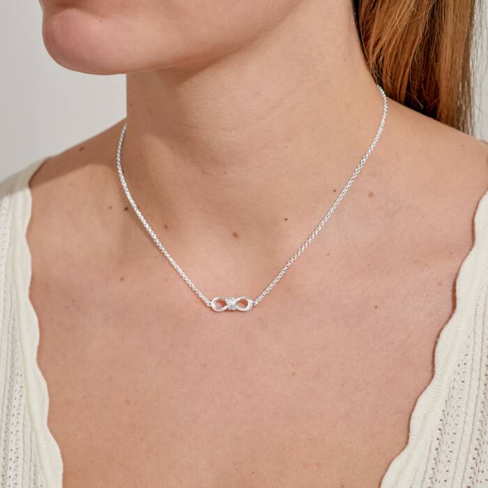 Joma Jewellery Evermore Infinity Knot Silver Plated Necklace
