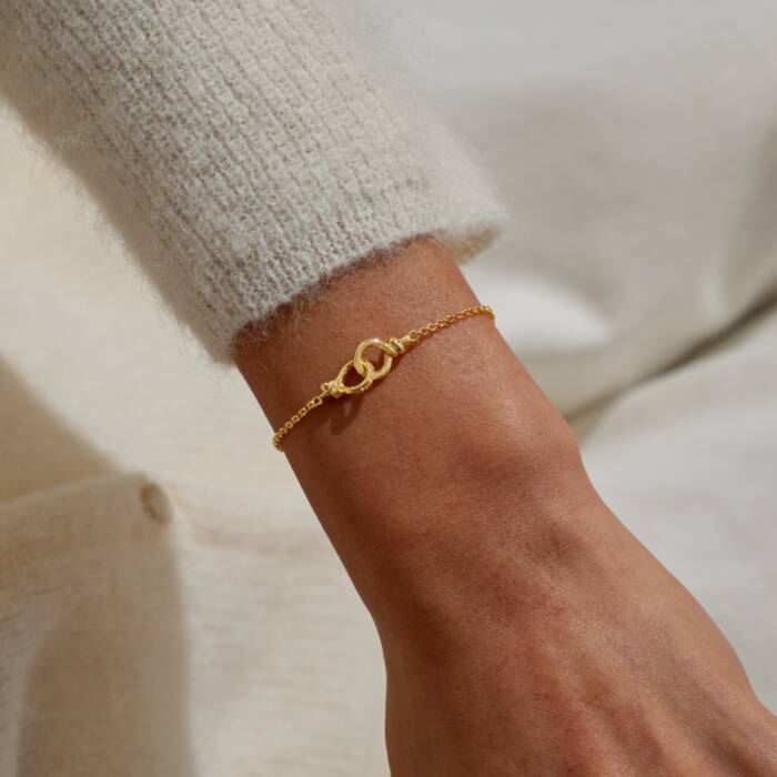 Joma Jewellery Evermore Linked Knot Gold Plated Bracelet