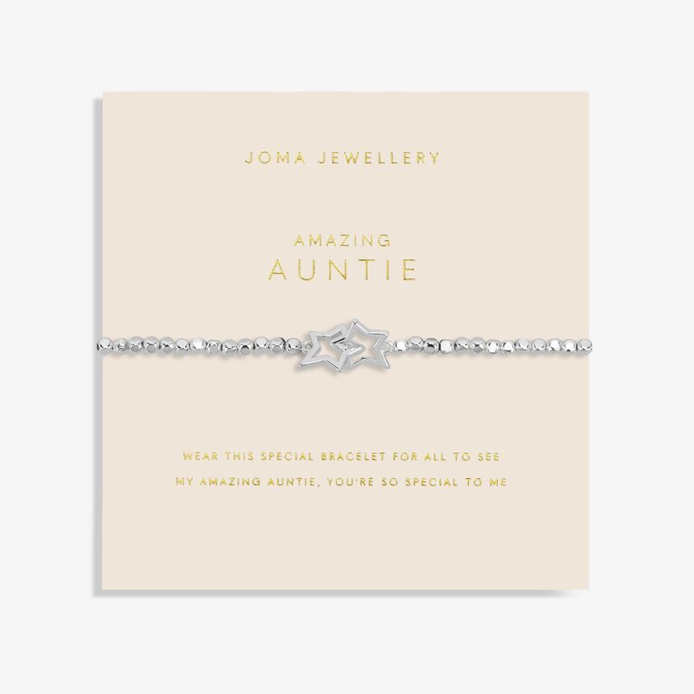 Joma Jewellery Forever Yours Amazing Auntie Silver Bracelet