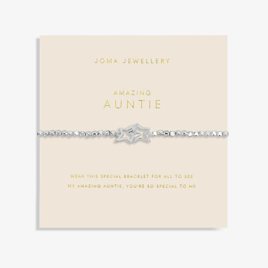 Joma Jewellery Forever Yours Amazing Auntie Silver Bracelet
