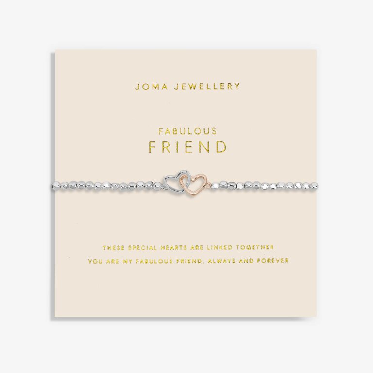Joma Jewellery Forever Yours Fabulous Friend Silver And Rose Gold Bracelet