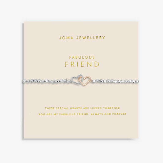 Joma Jewellery Forever Yours Fabulous Friend Silver And Rose Gold Bracelet