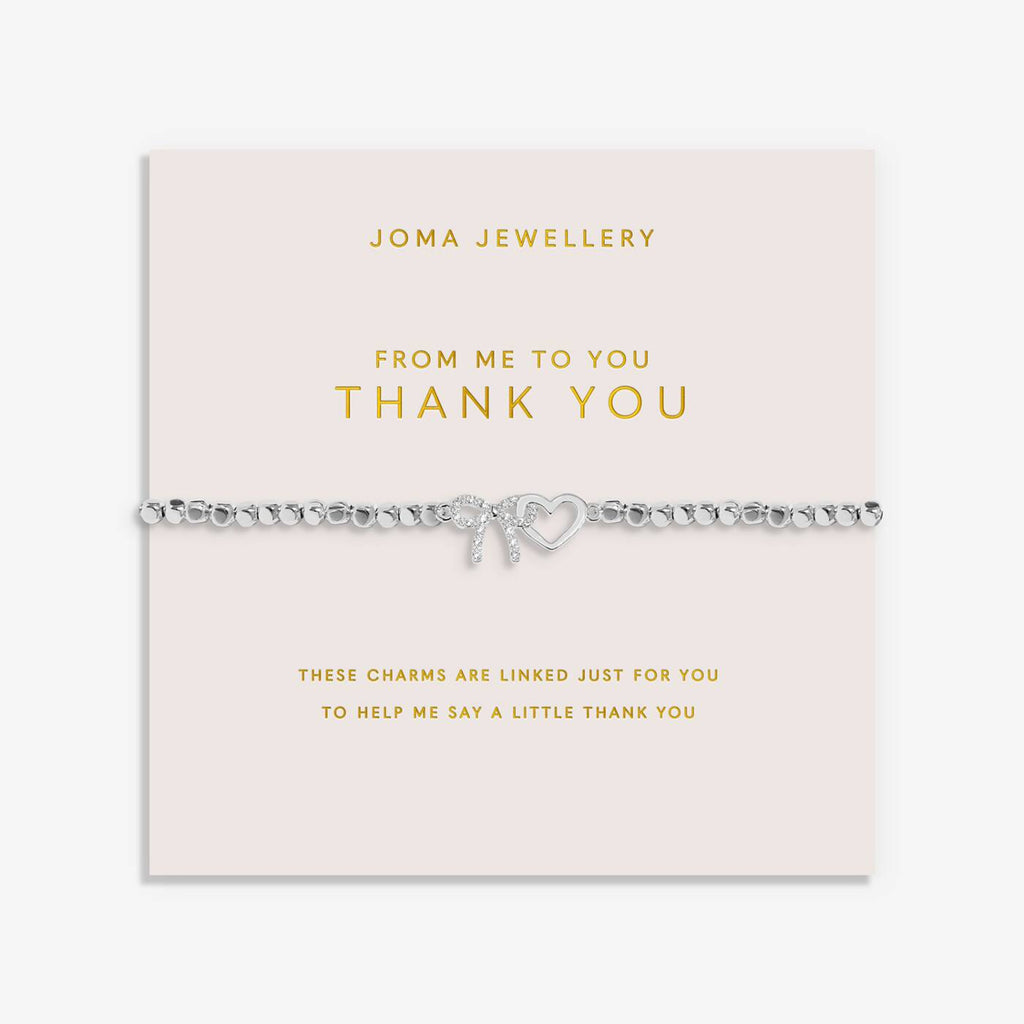 Joma Jewellery Forever Yours From Me To You Thank You Silver Plated Bracelet