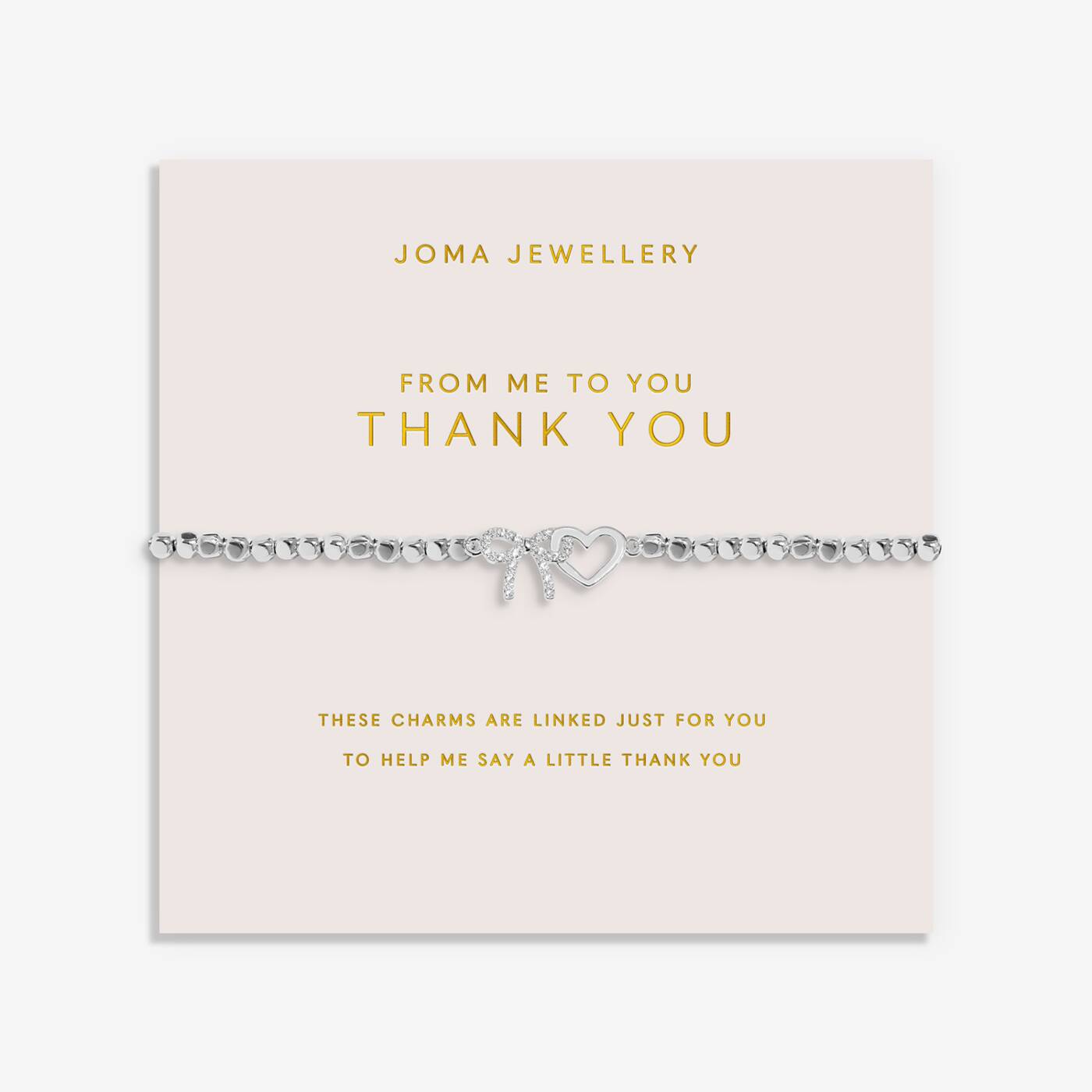 Joma Jewellery Forever Yours From Me To You Thank You Silver Plated Bracelet