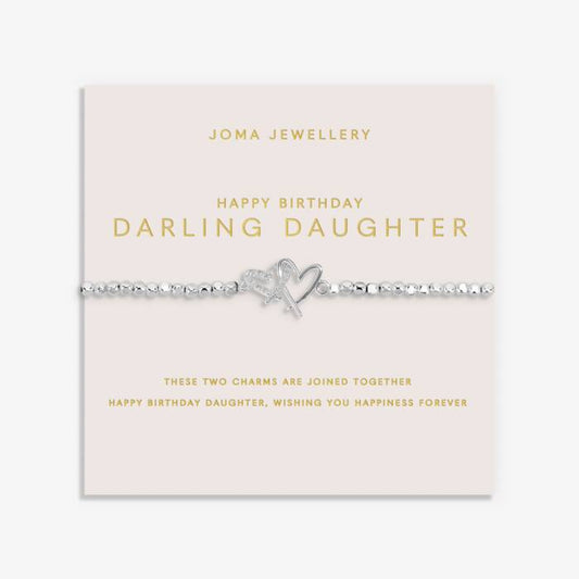 Joma Jewellery Forever Yours Happy Birthday Darling Daughter Silver Plated Bracelet