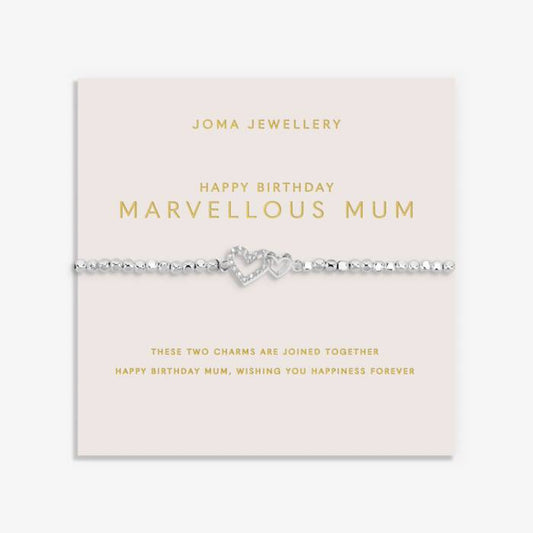 Joma Jewellery Forever Yours Happy Birthday Marvellous Mum Silver Plated Bracelet