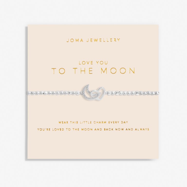 Joma Jewellery Forever Yours Love You To The Moon and Back Silver Bracelet