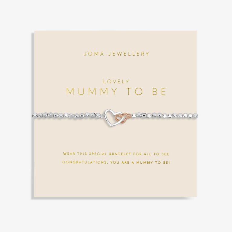 Joma Jewellery Forever Yours Lovely Mummy To Be Silver And Rose Gold Bracelet