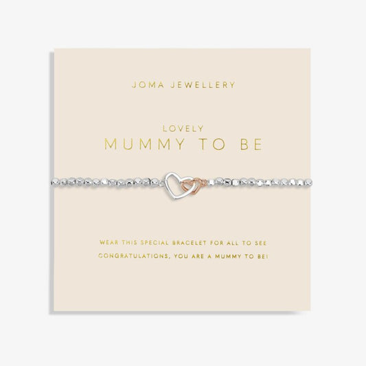 Joma Jewellery Forever Yours Lovely Mummy To Be Silver And Rose Gold Bracelet
