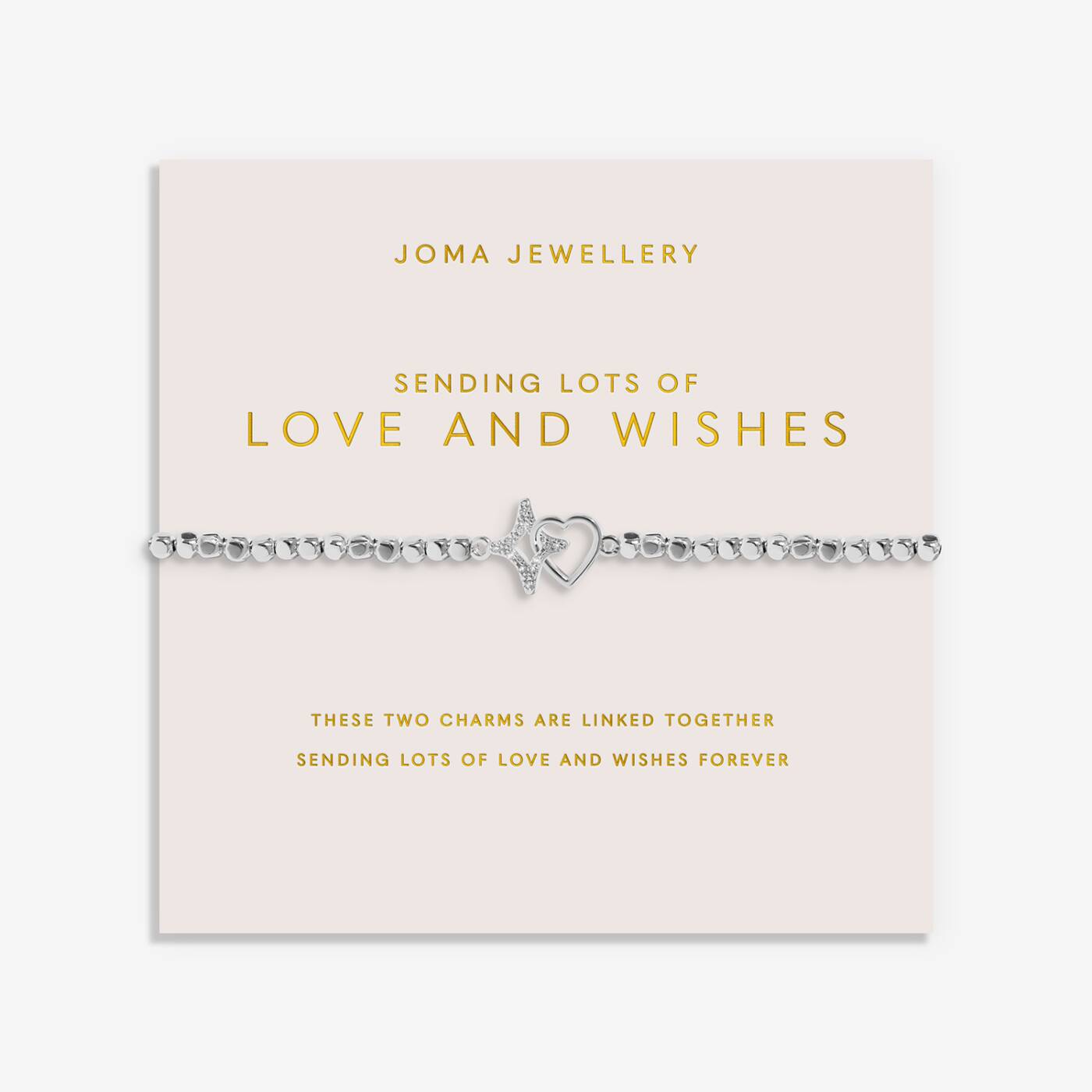 Joma Jewellery Forever Yours Sending Lots Of Love And Wishes Silver Plated Bracelet