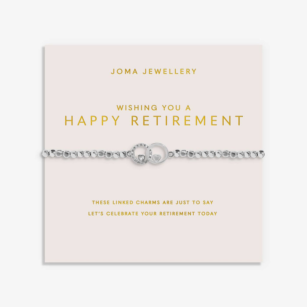 Joma Jewellery Forever Yours Wishing You A Happy Retirement Silver Plated Bracelet