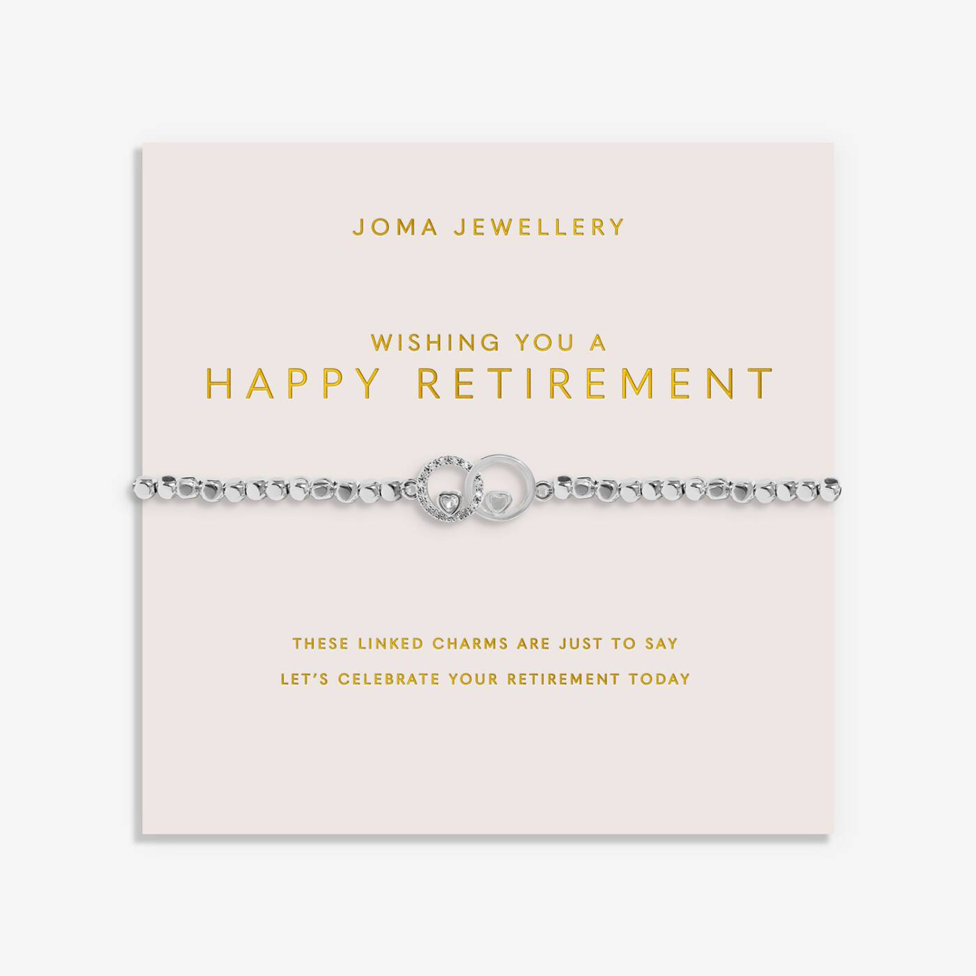 Joma Jewellery Forever Yours Wishing You A Happy Retirement Silver Plated Bracelet