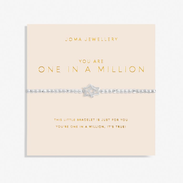 Joma Jewellery Forever Yours You Are One In A Million Silver Bracelet