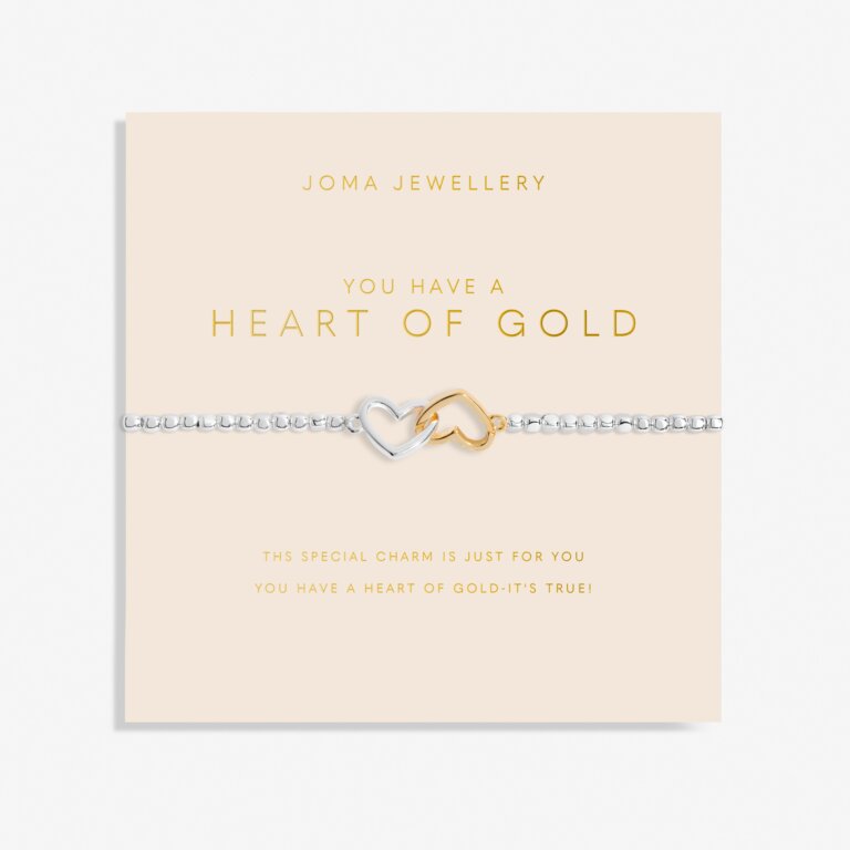 Joma Jewellery Forever Yours You Have a Heart Of Gold Silver Bracelet