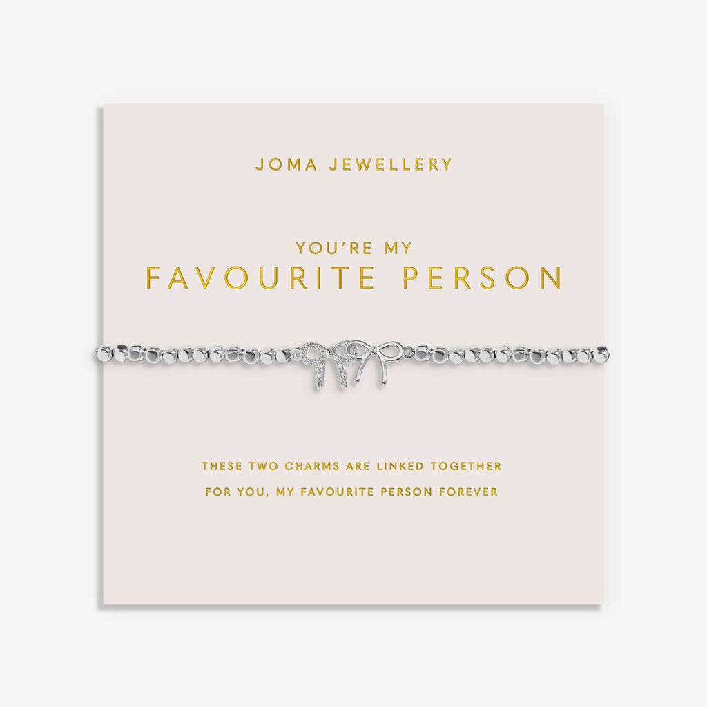 Joma Jewellery Forever Yours You're My Favourite Person Silver Plated Bracelet