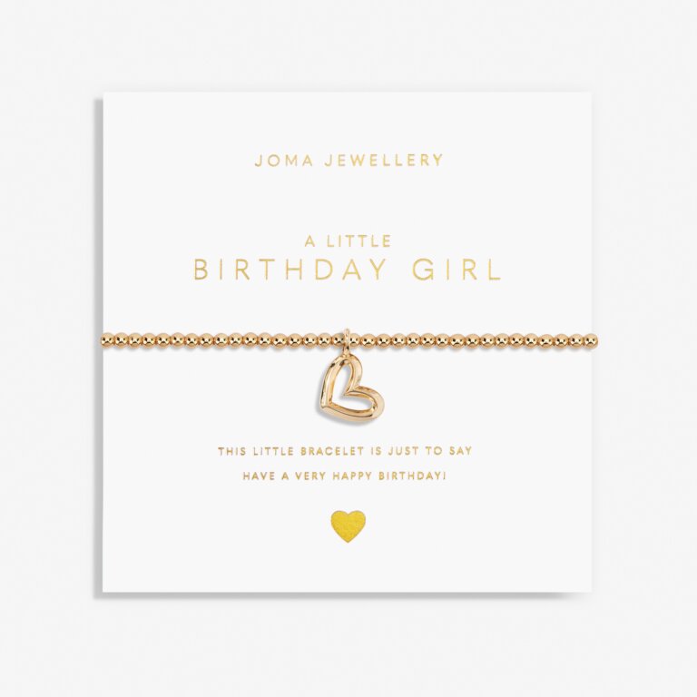 Joma Jewellery Gold A Little Birthday Girl Gold Bracelet