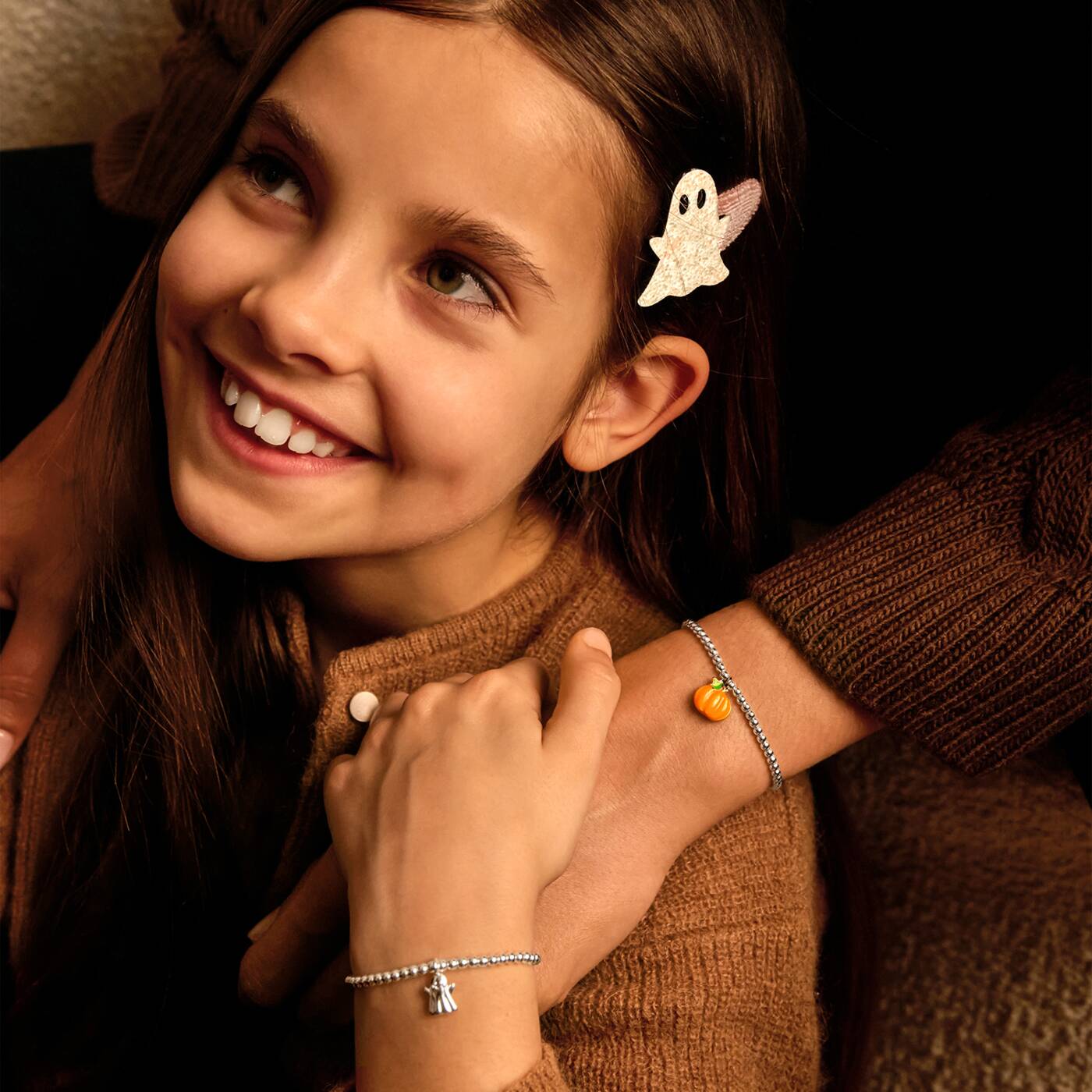 Joma Jewellery Halloween Gift Set Spook-Tacular Silver Plated Bracelet & Set Of 2 Hairclips