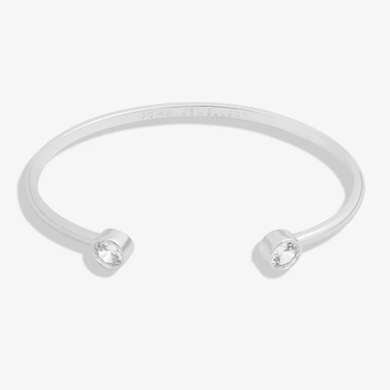 Joma Jewellery Halo CZ Silver Plated Bangle