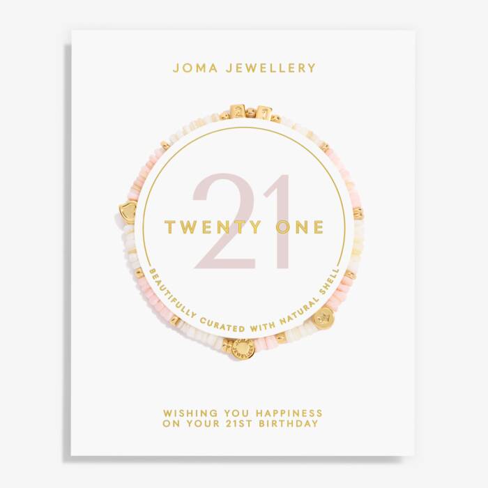 Joma Jewellery Happy Little Moments 21St Birthday Gold Plated Bracelet
