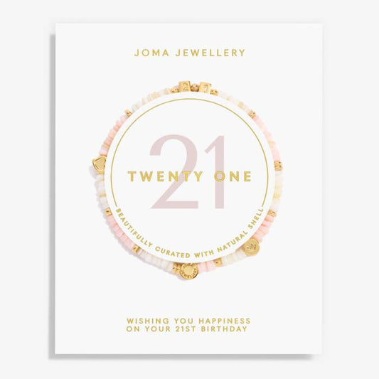 Joma Jewellery Happy Little Moments 21St Birthday Gold Plated Bracelet