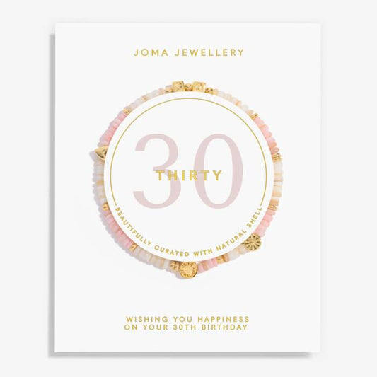 Joma Jewellery Happy Little Moments 30th Birthday Gold Plated Bracelet