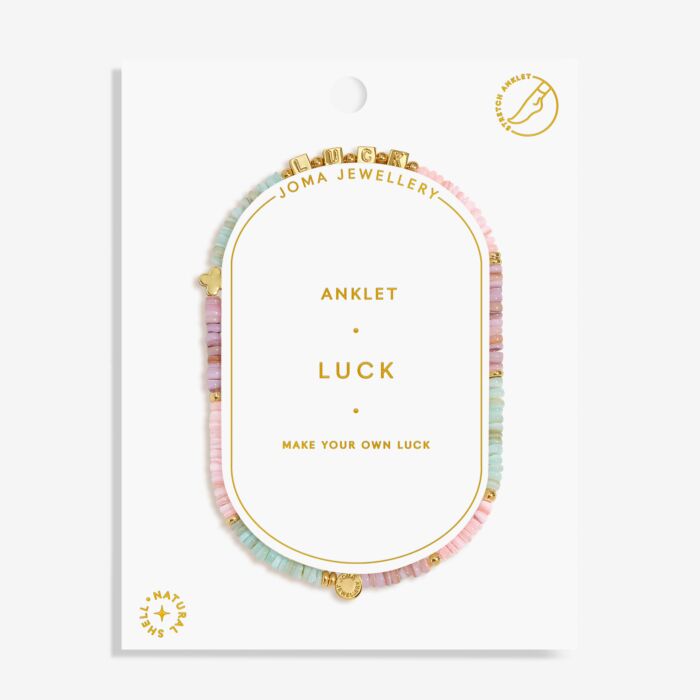 Joma Jewellery Happy Little Moments Anklet Luck Gold Plated Anklet