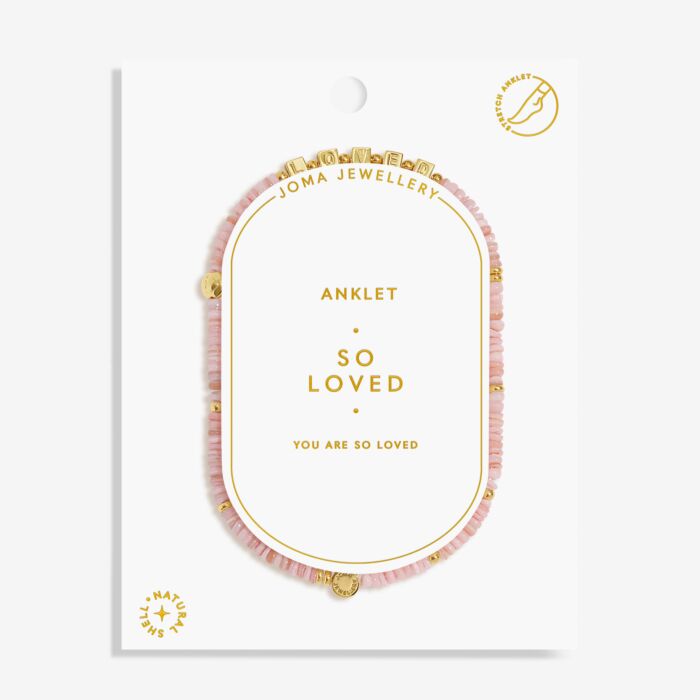 Joma Jewellery Happy Little Moments Anklet So Loved Gold Plated Anklet