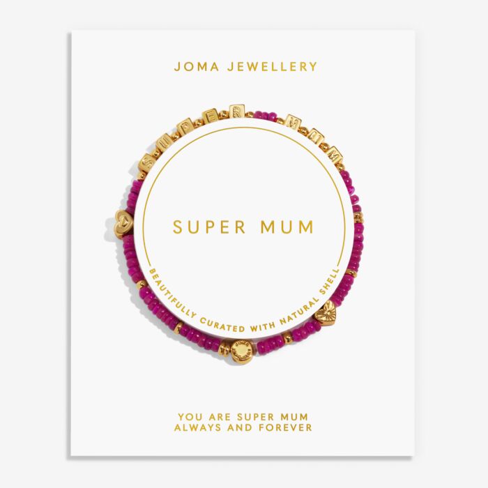 Joma Jewellery Happy Little Moments Super Mum Gold Plated Bracelet