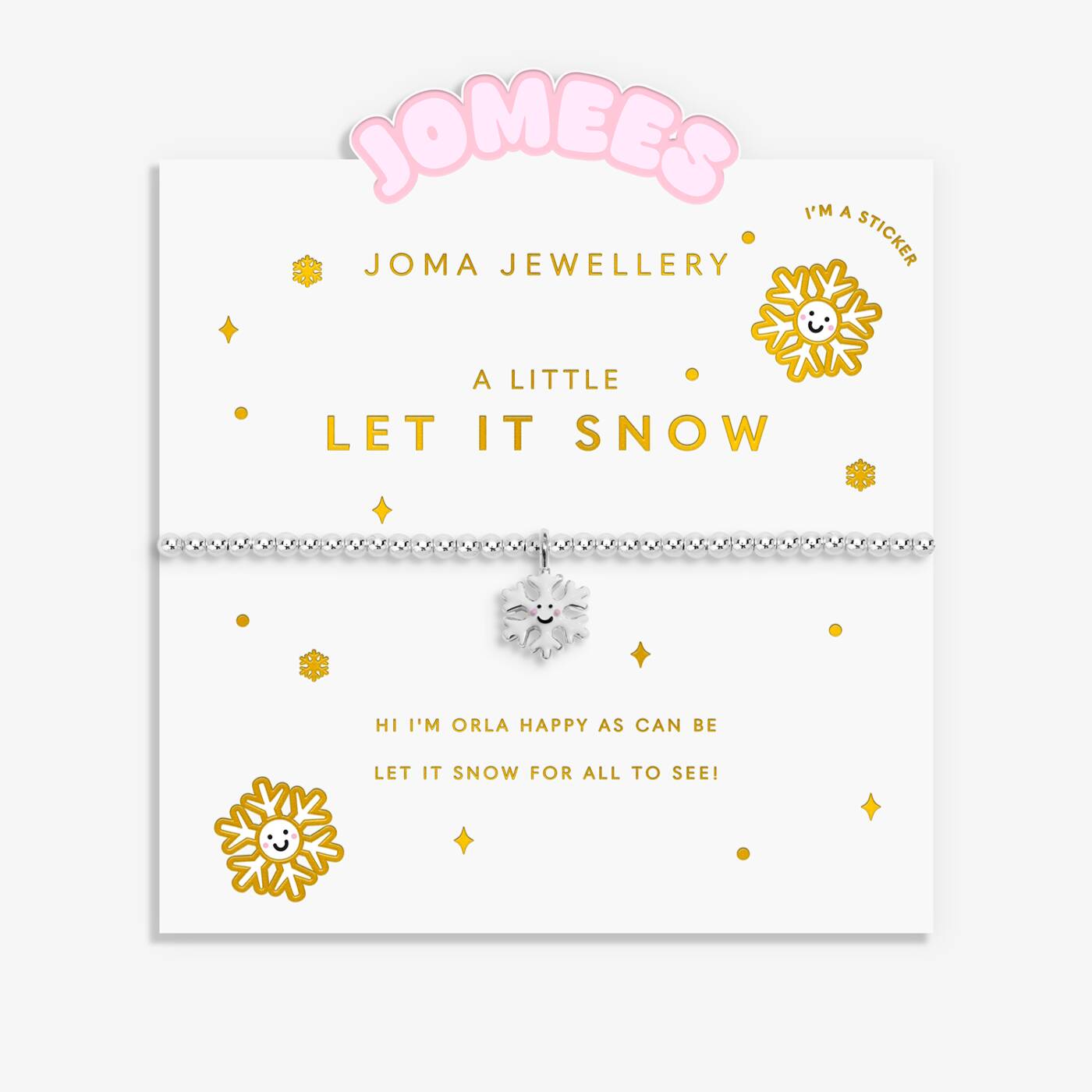 Joma Jewellery Kids' A Little Jomees Let It Snow Silver Plated Bracelet