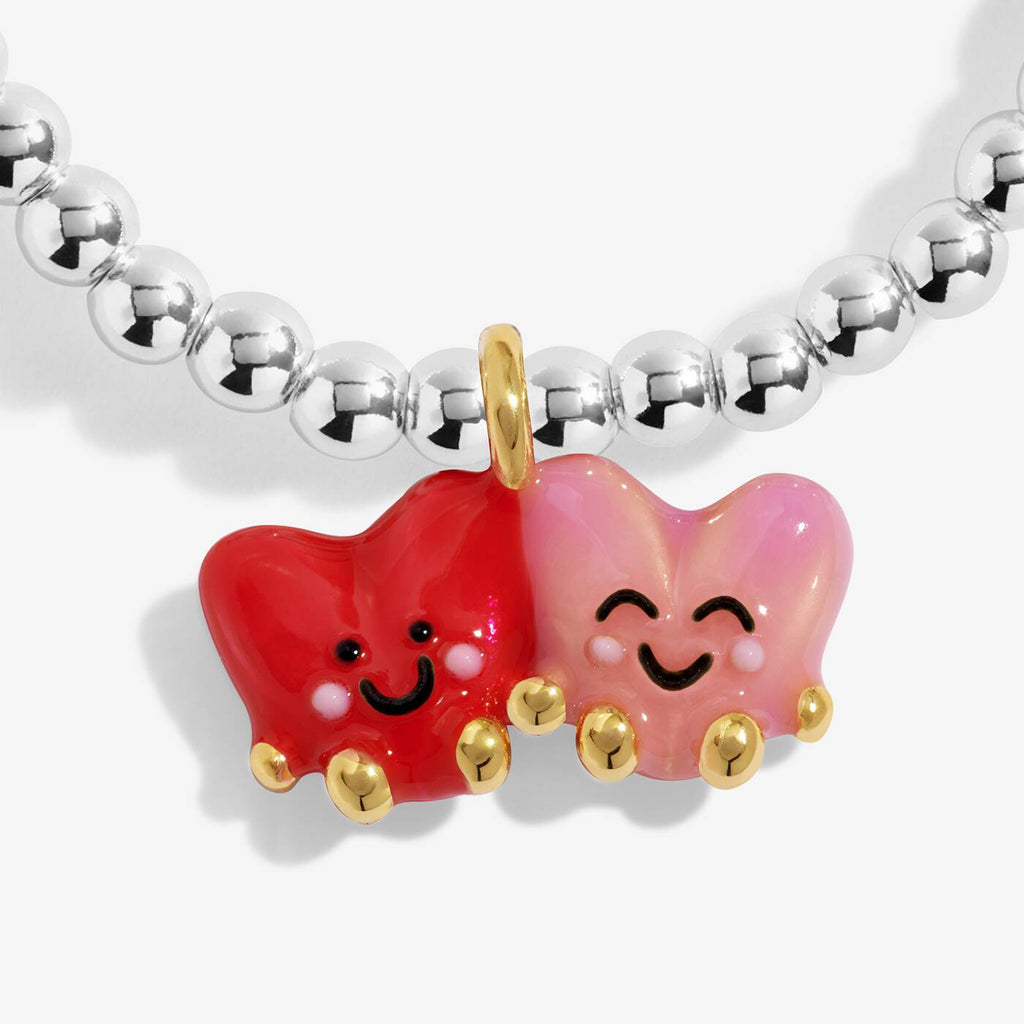Joma Jewellery Kids' A Little Jomees Love You With My Whole Heart Silver & Gold Plated Bracelet