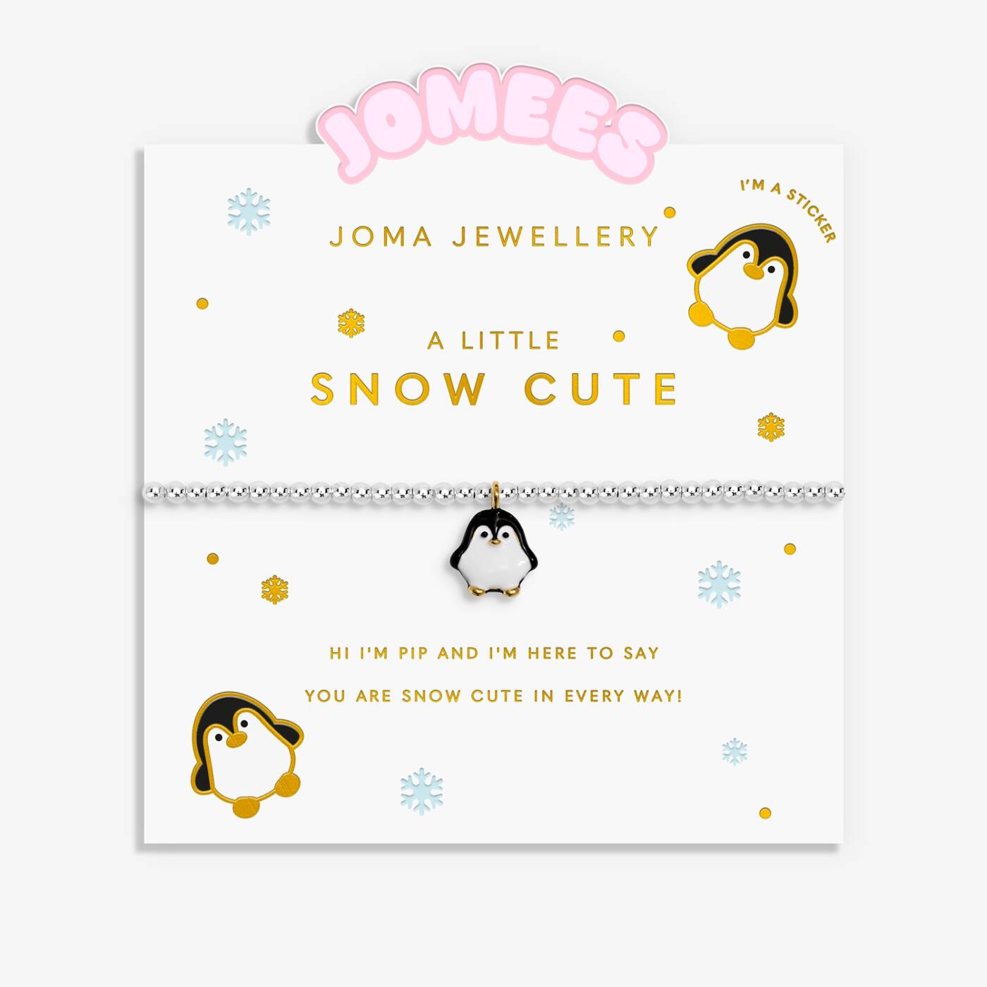 Joma Jewellery Kids' A Little Jomees Snow Cute Silver & Gold Plated Bracelet