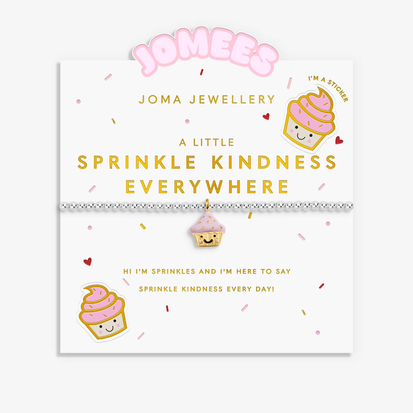 Joma Jewellery Kids' A Little Jomees Sprinkle Kindness Everywhere Silver & Gold Plated Bracelet