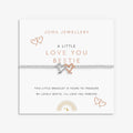 Joma Jewellery Kids' A Little Love You Bestie Silver & Rose Gold Plated Bracelet