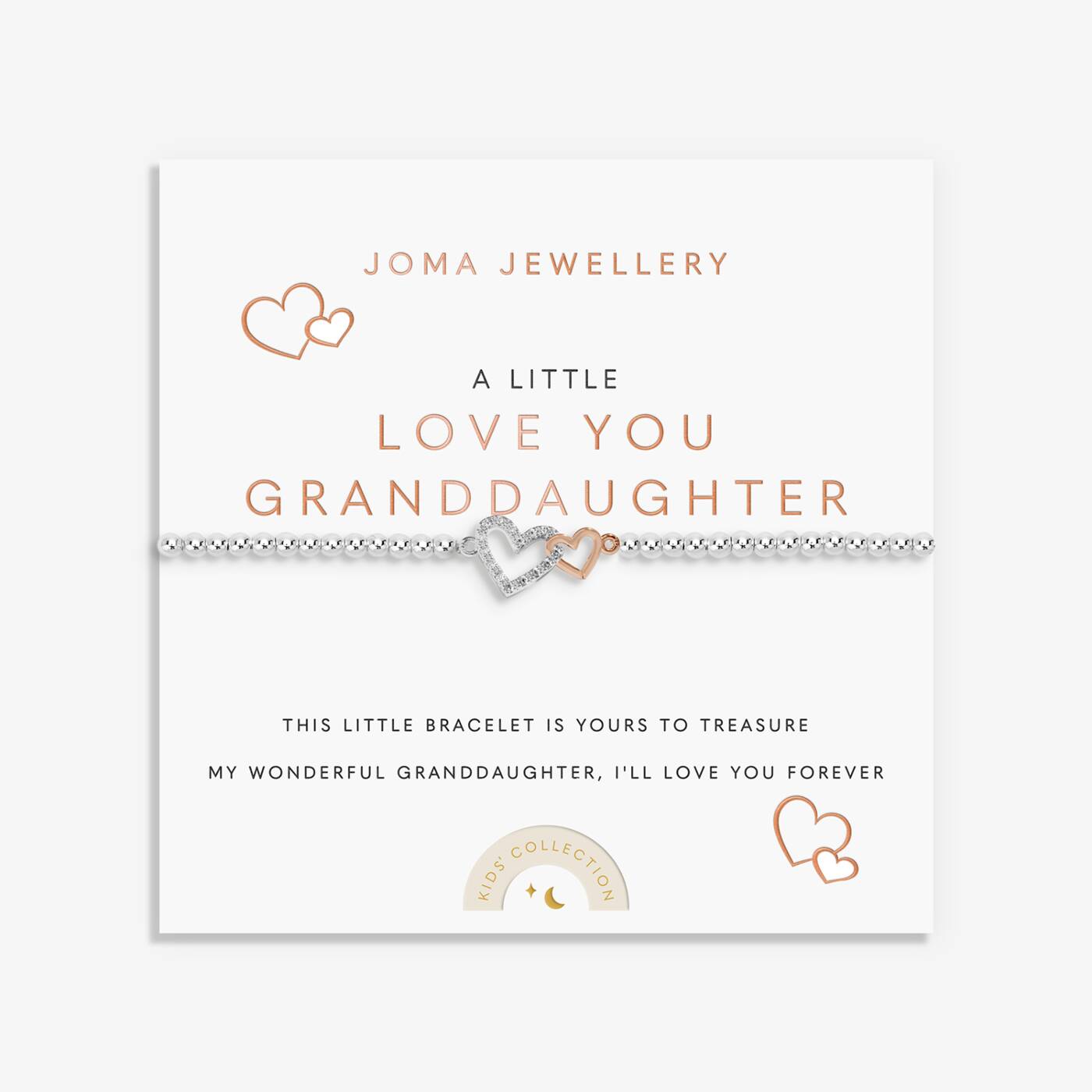 Joma Jewellery Kids' A Little Love You Granddaughter Silver & Rose Gold Plated Bracelet