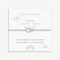 Joma Jewellery Kids' A Little Love You Niece Silver & Rose Gold Plated Bracelet