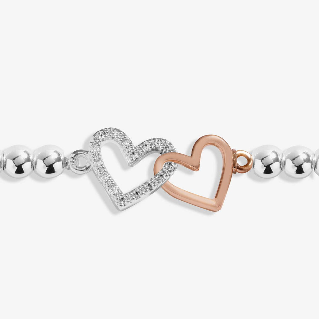Joma Jewellery Kids' A Little Love You Sister Silver & Rose Gold Plated Bracelet