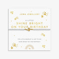 Joma Jewellery Kids' A Little Shine Bright On Your Birthday Silver & Gold Plated Bracelet