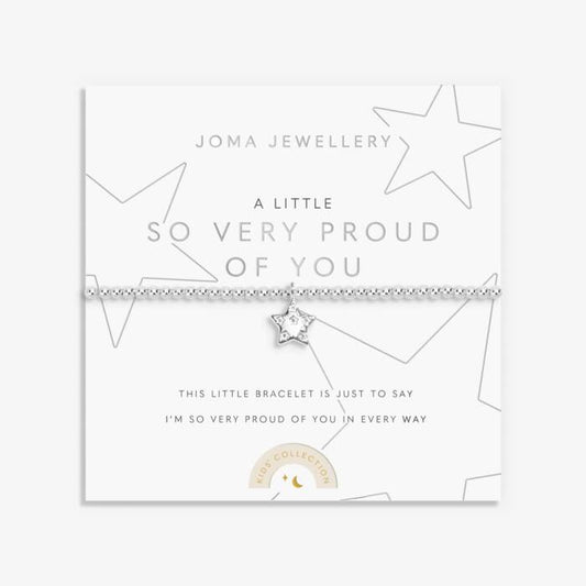 Joma Jewellery Kids A Little So Very Proud Of You Silver Plated Children's Bracelet