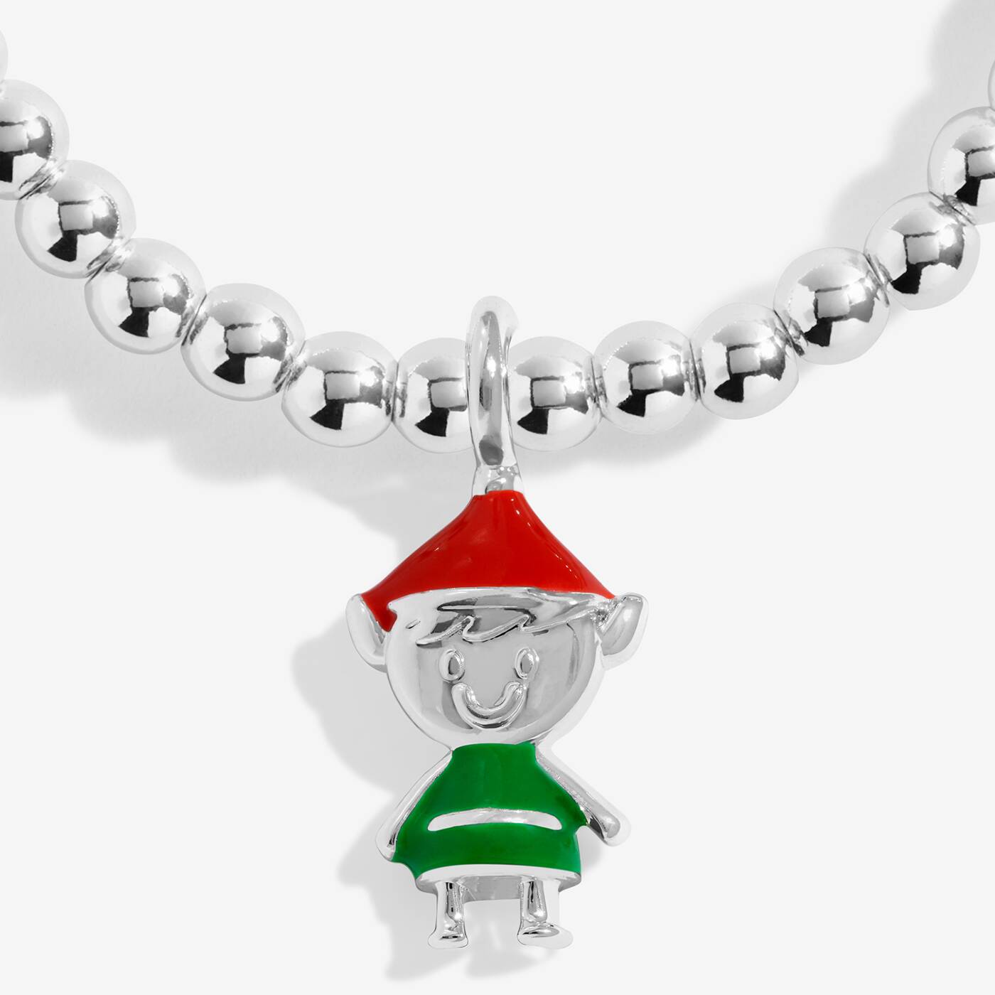 Joma Jewellery Kids' Christmas A Little Christmas Elf Silver Plated Bracelet